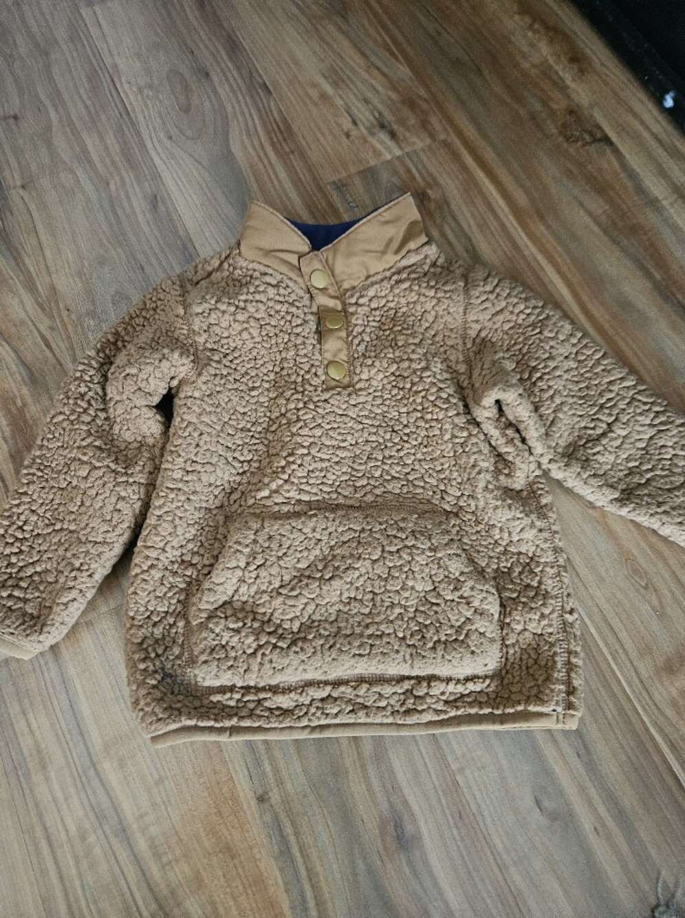Carter's Tan Sherpa Snap Hoodie 2t